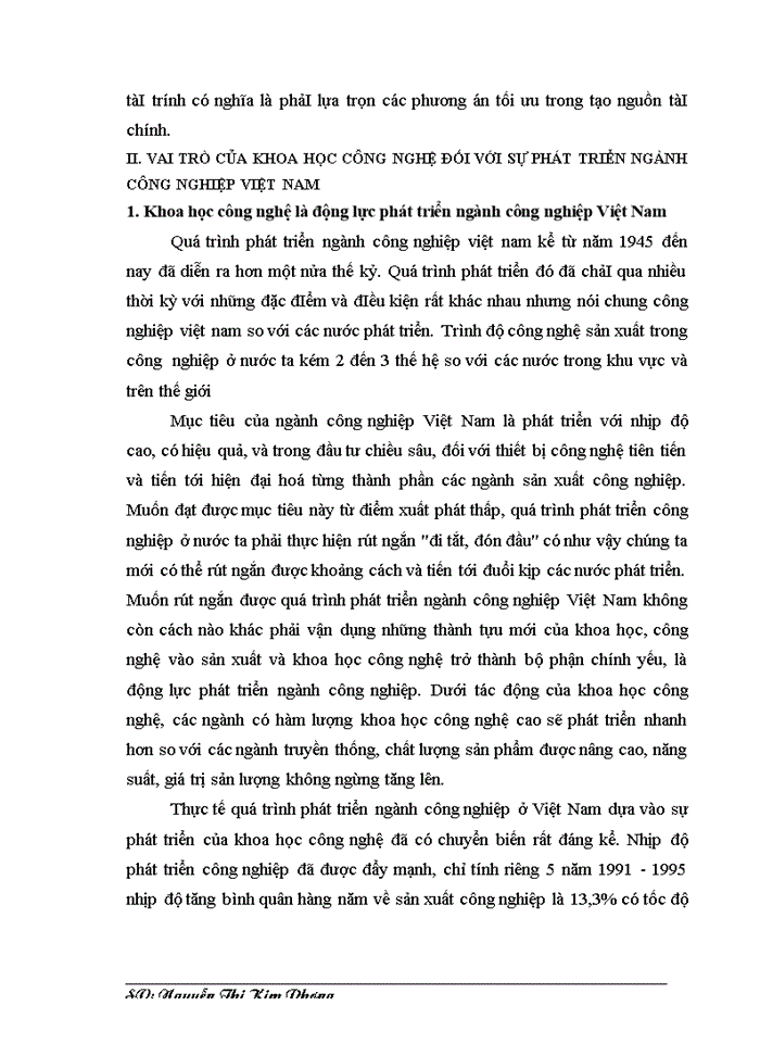 image for page Vai trò của khoa học công nghệ đối với sự phát triển Công nghiệp Việt Nam
