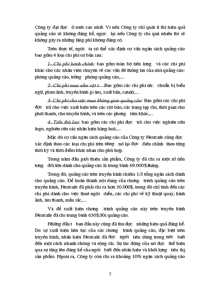 image for page Phân tích chương trình quảng cáo của Công ty Nestcafe