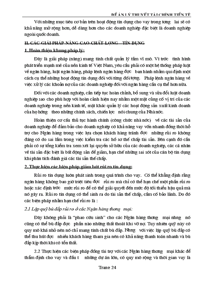 image for page Thực trạng và Giải pháp nâng cao hiệu quả hoạt động tín dụng của Ngân hàng Thương mại đối với các Doanh nghiệp ngoài quốc doanh