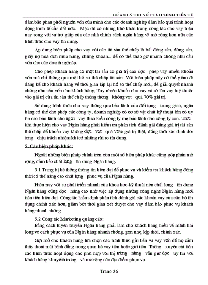 image for page Thực trạng và Giải pháp nâng cao hiệu quả hoạt động tín dụng của Ngân hàng Thương mại đối với các Doanh nghiệp ngoài quốc doanh