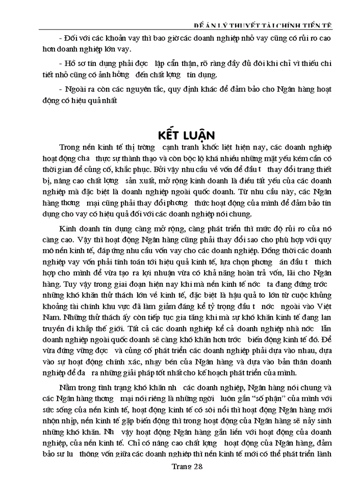 image for page Thực trạng và Giải pháp nâng cao hiệu quả hoạt động tín dụng của Ngân hàng Thương mại đối với các Doanh nghiệp ngoài quốc doanh