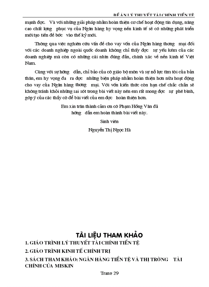 image for page Thực trạng và Giải pháp nâng cao hiệu quả hoạt động tín dụng của Ngân hàng Thương mại đối với các Doanh nghiệp ngoài quốc doanh