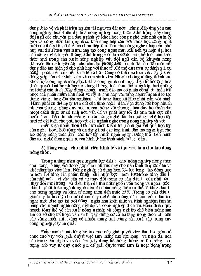 image for page Thực trạng và Một số Giải pháp phát triển nguồn nhân lực Nông thôn phục vụ Công nghiệp hóa - Hiện đại hóa đất nước