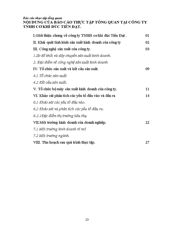 image for page Khái quát tình hình Sản xuất Kinh doanh của Công ty Trách nhiệm Hữu hạn cơ khí đúc tiến đạt