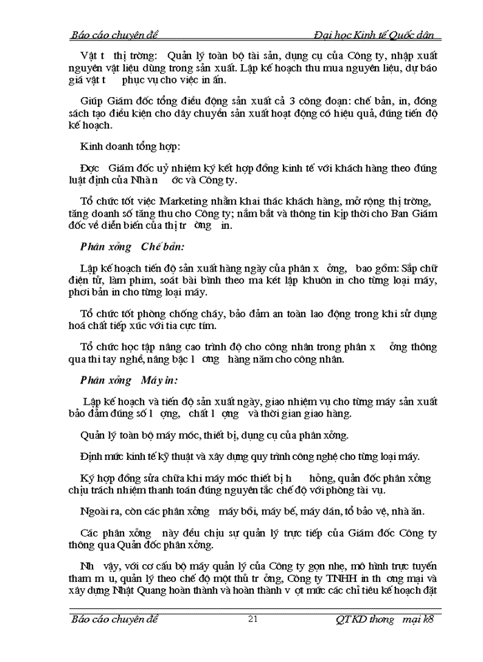 image for page Phân tích tình hình và đánh giá hiệu quả Sản xuất Kinh doanh của Công ty Trách nhiệm Hữu hạn in Thương mại và Xây dựng Nhật Quang