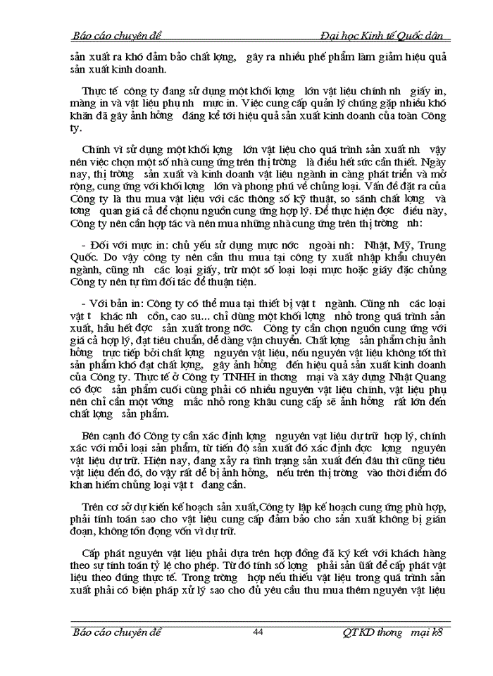 image for page Phân tích tình hình và đánh giá hiệu quả Sản xuất Kinh doanh của Công ty Trách nhiệm Hữu hạn in Thương mại và Xây dựng Nhật Quang