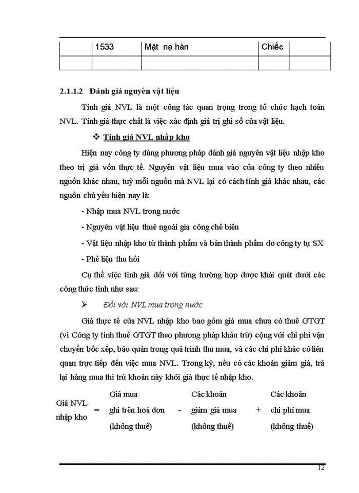 image for page Hoàn thiện Kế toán Nguyên vật liệu tại Công ty Trách nhiệm Hữu hạn cơ khí đúc tiến đạt