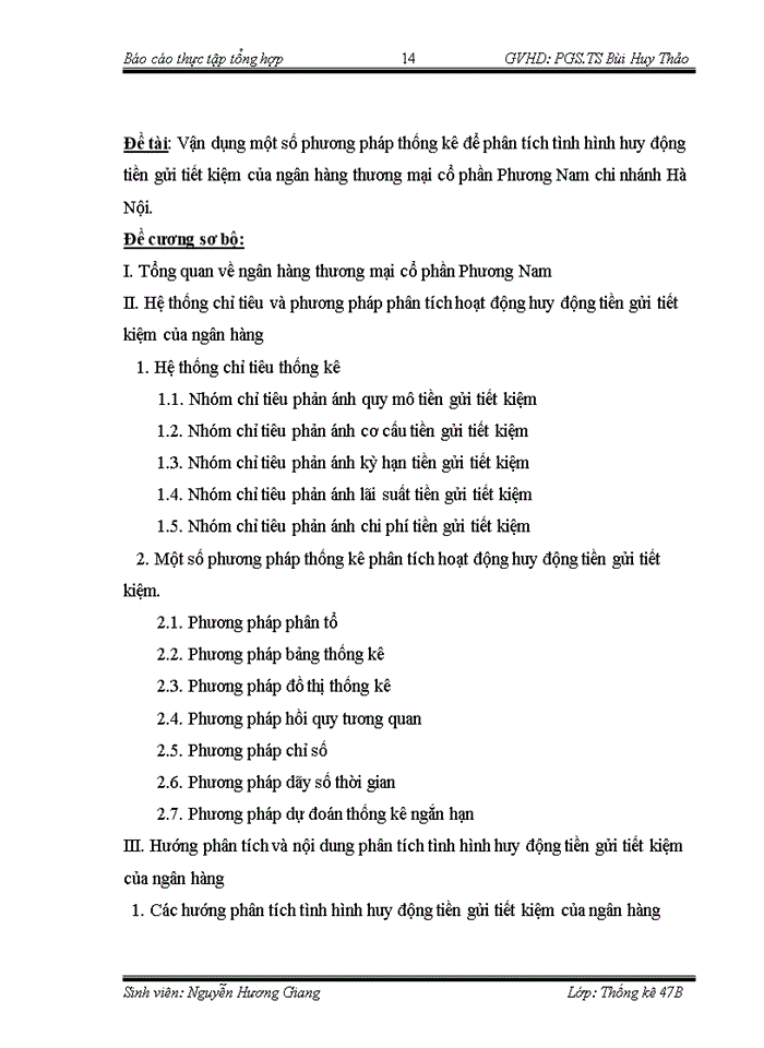 image for page Vận dụng Một số phương pháp thống kê để phân tích tình hình huy động tiền gửi tiết kiệm của Ngân hàng Thương mại cổ phần Phương Nam chi nhánh Hà Nội