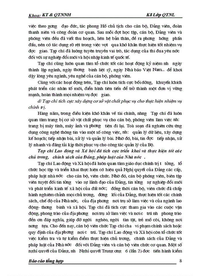 image for page Những đổi mới và phương hướng phát triển trong thời gian tới của tạp chí Lao động và Xã hội