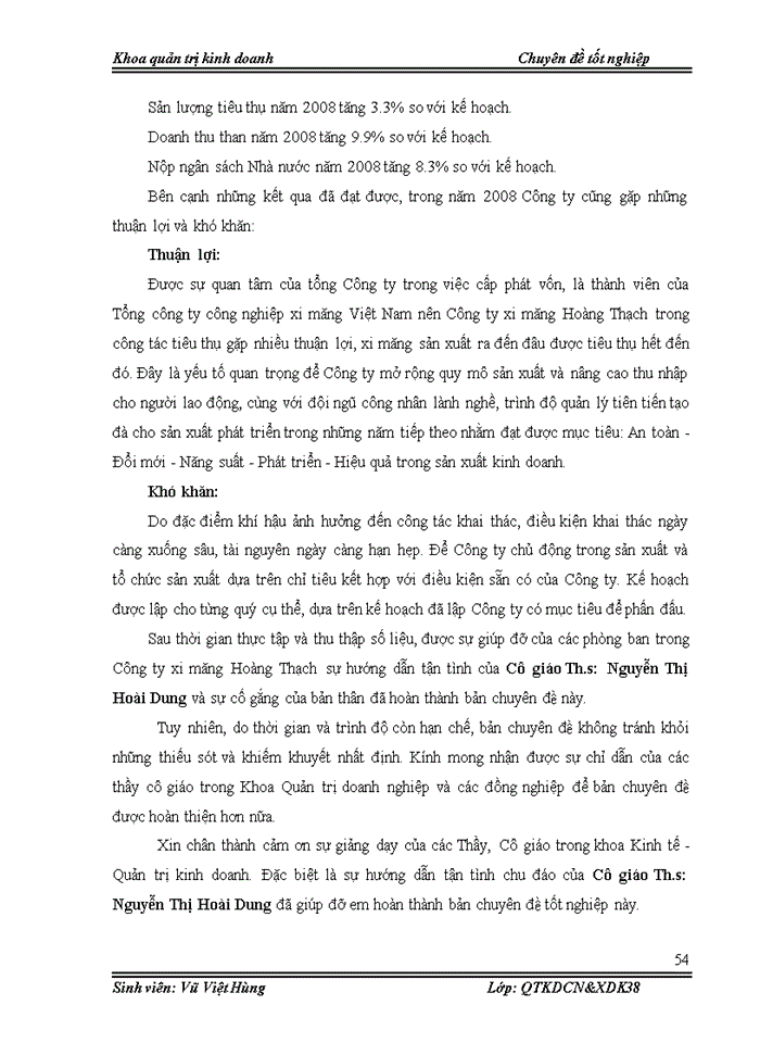 image for page Hoàn thiện tổ chức sản xuất công tác khoan tại phân xưởng khai thác Công ty Xi măng Hoàng Thạch năm 2008