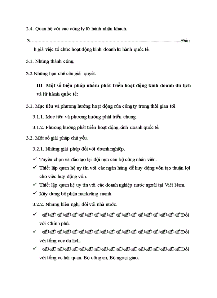 image for page Giải pháp nhằm hoàn thiện và phát triển việc tổ chức tham gia Kinh doanhvào thị trường du lịch lữ hành quốc tế