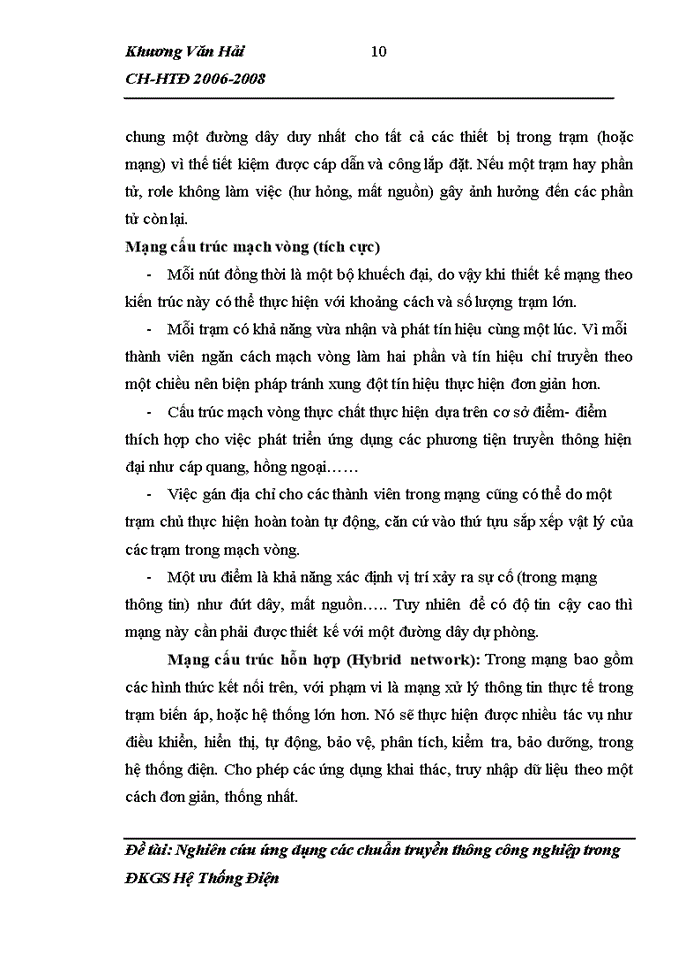 image for page Nghiên cứu nhu cầu truyền thông trong hệ thống Điện