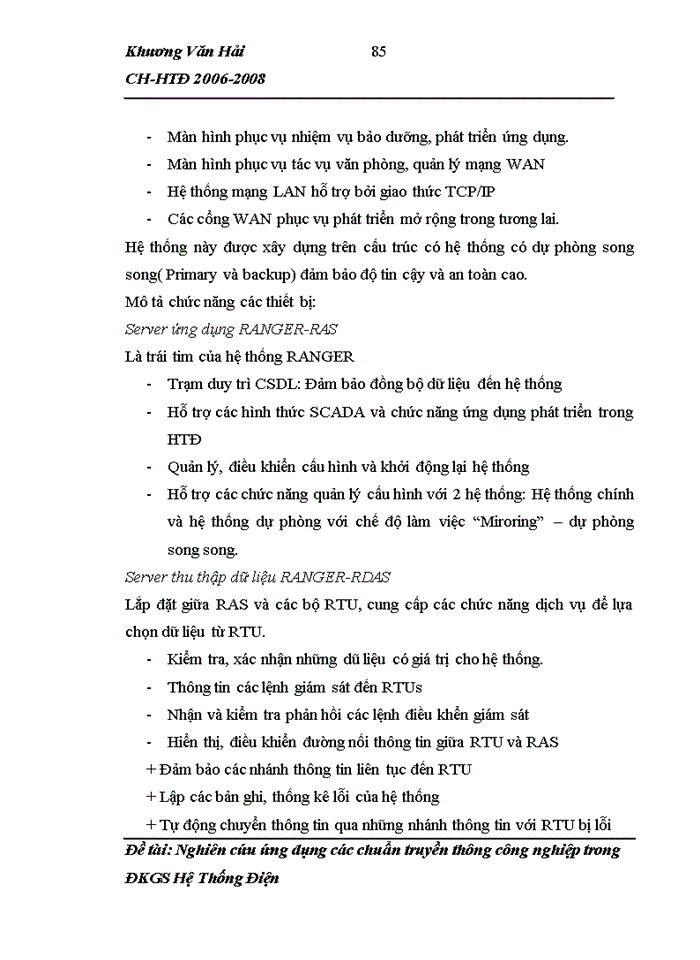 image for page Nghiên cứu nhu cầu truyền thông trong hệ thống Điện