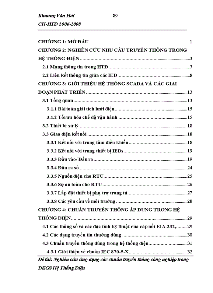 image for page Nghiên cứu nhu cầu truyền thông trong hệ thống Điện