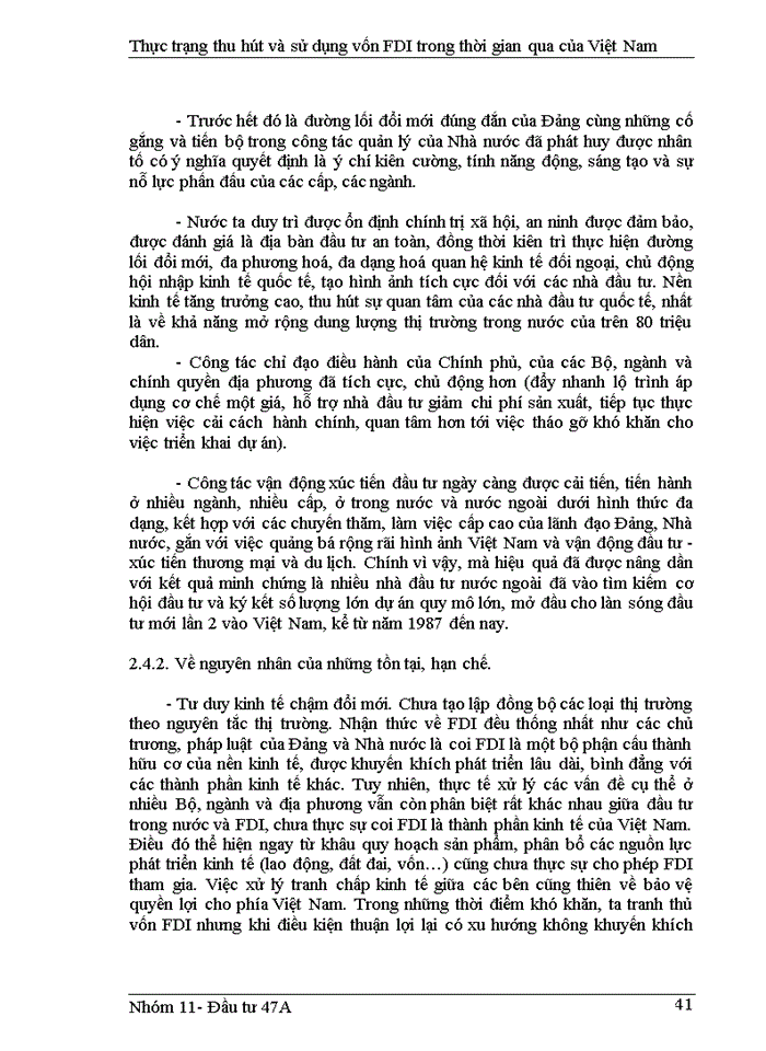 image for page Thực trạng thu hút và sử dụng vốn FDI trong thời gian qua của Việt Nam