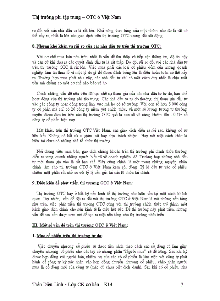 image for page Thị trường OTC ở Việt Nam