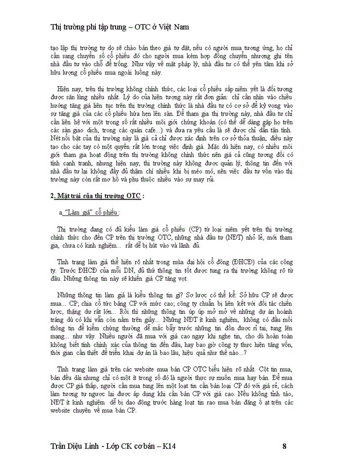 image for page Thị trường OTC ở Việt Nam