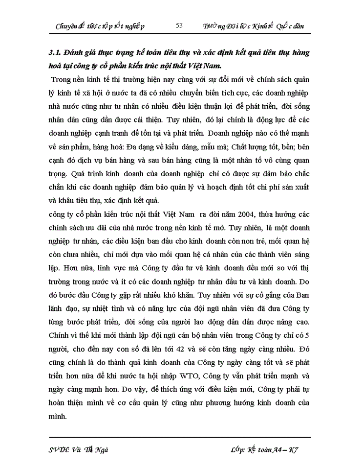 image for page Kế toán tiêu thụ hàng hóa và xác định kết quả tiêu thụ Hàng hóa tại Công ty cổ phần kiến trúc nội thất Việt Nam