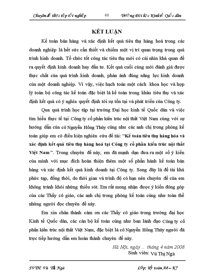 image for page Kế toán tiêu thụ hàng hóa và xác định kết quả tiêu thụ Hàng hóa tại Công ty cổ phần kiến trúc nội thất Việt Nam