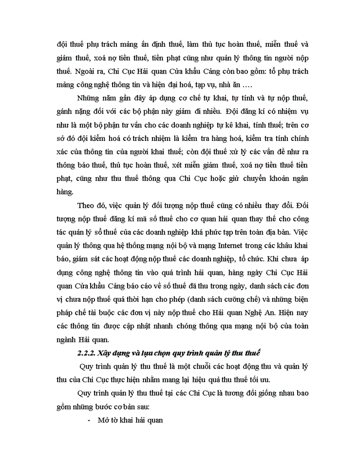 image for page Quản lý thu thu thuế Xuất nhập khẩu tại Chi Cục Hải quan Cửa khẩu Cảng Cửa Lò Nghệ An