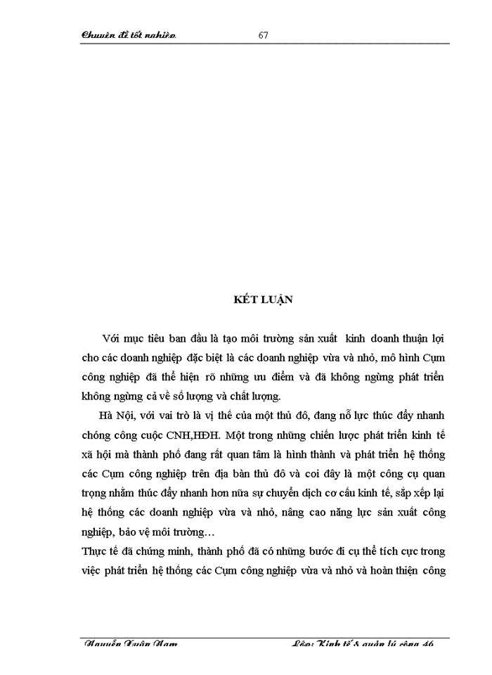 image for page Hoàn thiện QLNhà nước đối với các cụm Công nghiệp vừa và nhỏ trên địa bàn Hà Nội