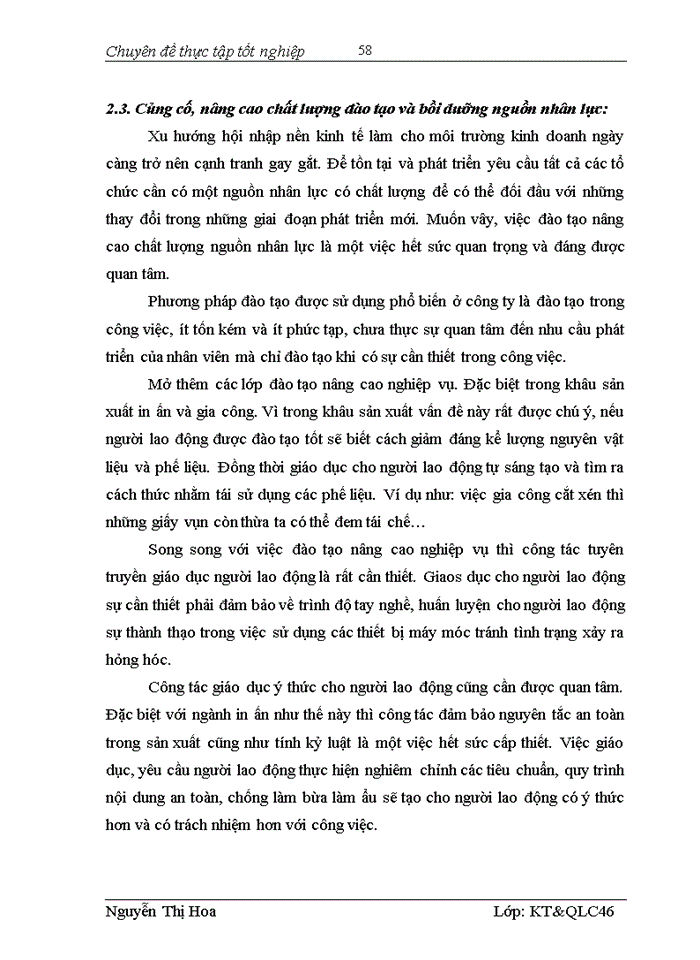 image for page Hoàn thiện quản lý nguồn nhân lực tại Công ty In Công đoàn