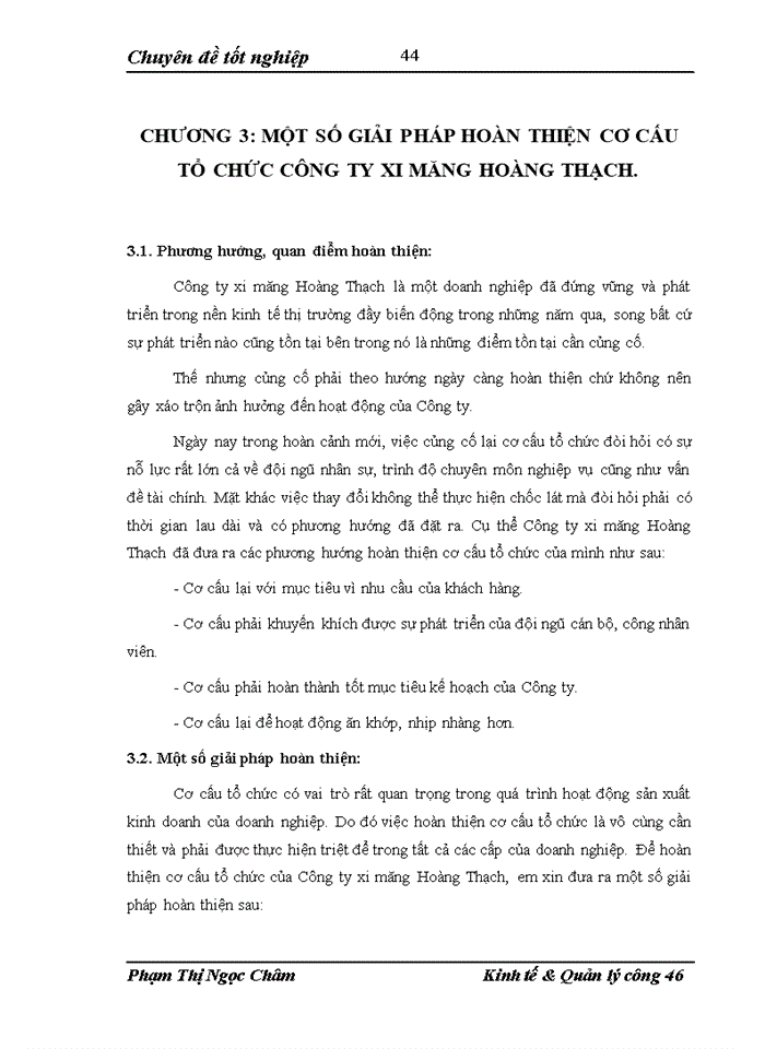 image for page Hoàn thiện cơ cấu tổ chức Công ty Xi măng Hoàng Thạch