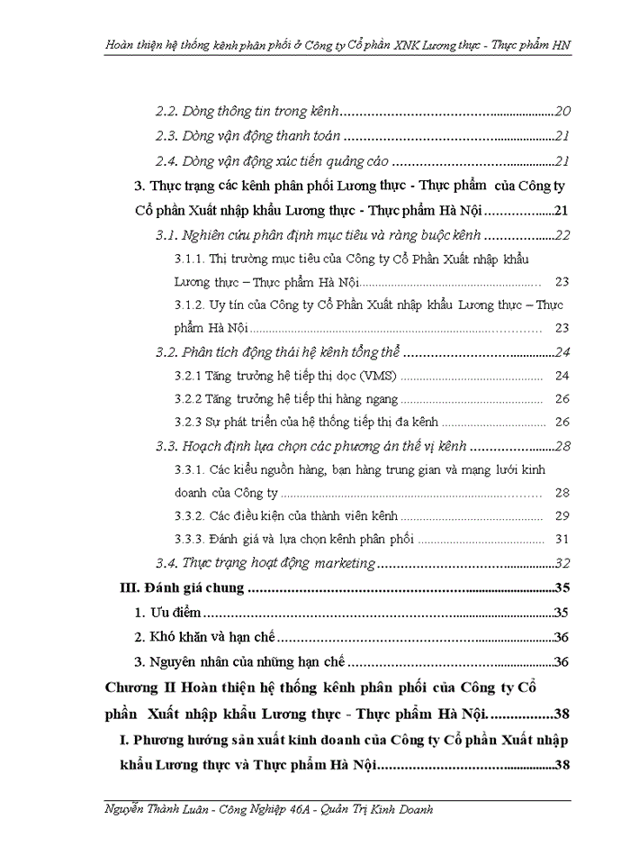 image for page Hoàn thiện hệ thống kênh phân phối ở Công ty Cổ phần Xuất nhập khẩu Lương thực - Thực phẩm Hà Nội