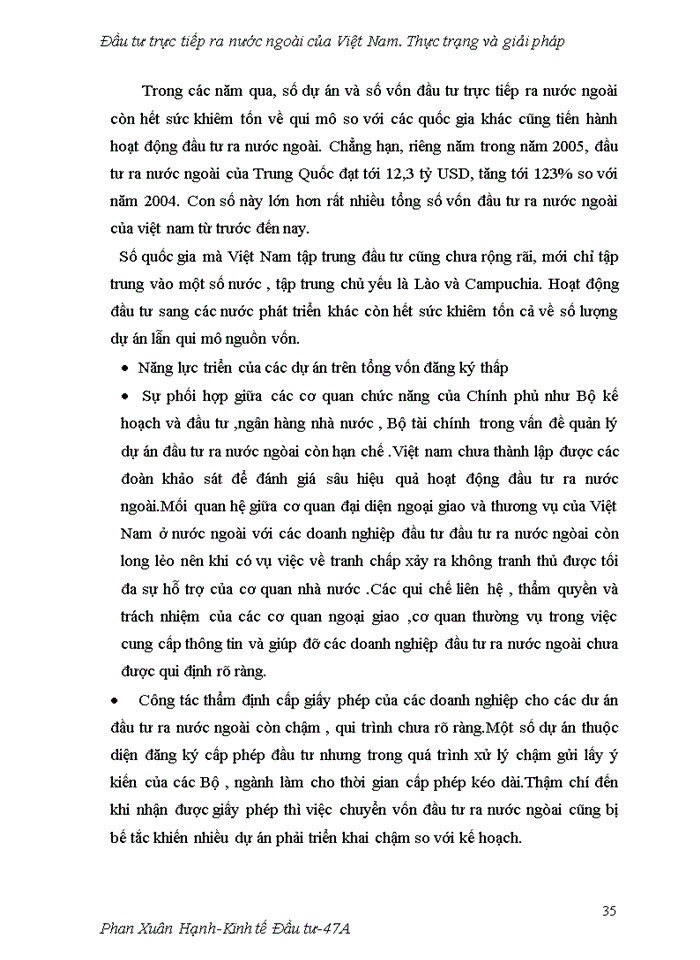 image for page Đầu tư trực tiếp ra nước ngoài của Việt Nam Thực trạng và Giải pháp