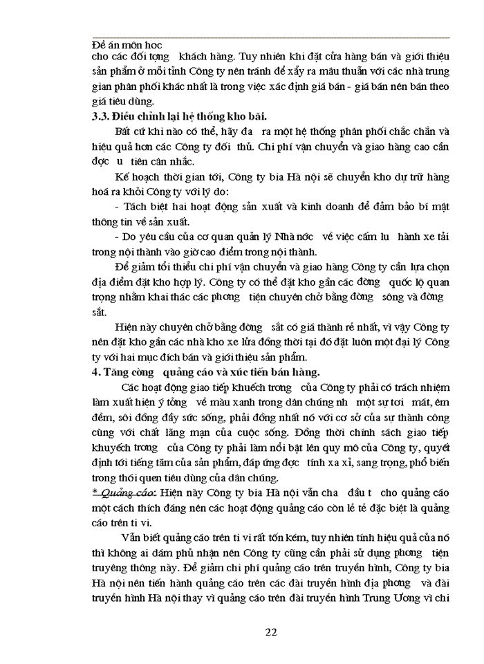 image for page Thực trạng về cạnh tranh trên thị trường BIA tại Miền Bắc và Một số Giải pháp trong cạnh tranh của Công ty Bia Hà Nội