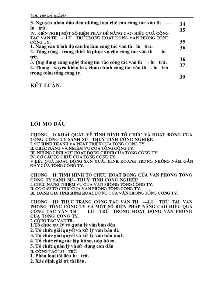 image for page Một số biện pháp nâng cao hiệu quả công tác Văn thư - Lưu trữ trong văn phòng Tổng Công ty Sành sứ - Thuỷ tinh C ông nghiệp