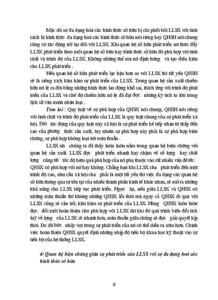 image for page Quan hệ biện chứng giữa sự phát triển của Lực lượng Sản xuất và sự đa dạng hóa các loại hình sở hữu ở Việt Nam