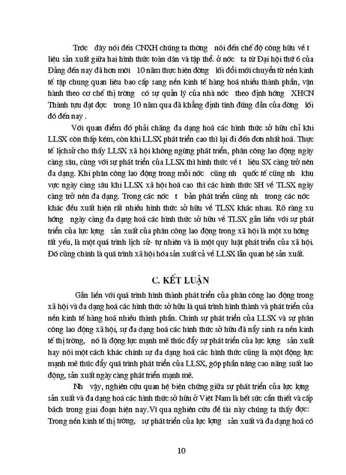 image for page Quan hệ biện chứng giữa sự phát triển của Lực lượng Sản xuất và sự đa dạng hóa các loại hình sở hữu ở Việt Nam