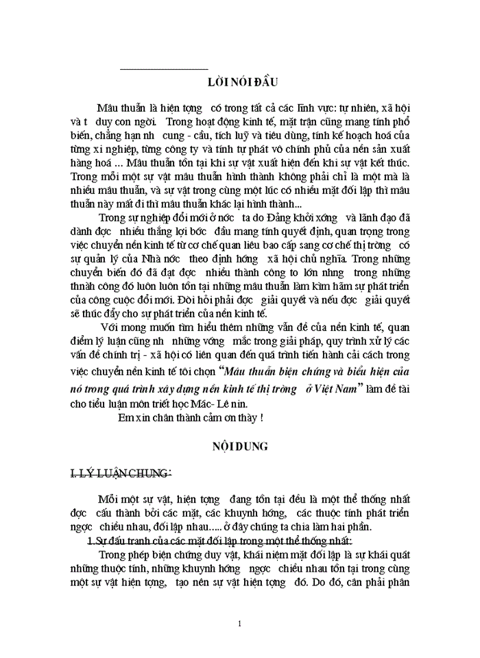 image for page Mâu thuẫn biện chứng và biểu hiện của nó trong quá trình Xây dựng nền Kinh tế Thị trường ở Việt Nam