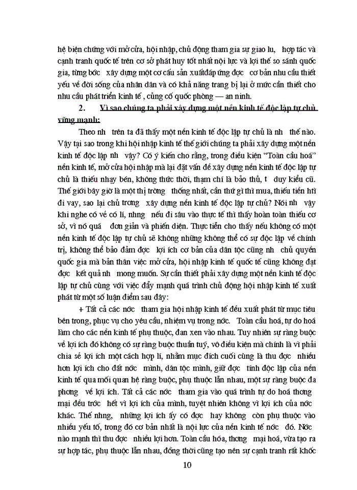 image for page Phép biện chứng về mối hệ phổ biến và vận dụng phân tích mối liên hệ giữa Xây dựng nền kinh tế độc lập tự chủ với hội nhập kinh tế
