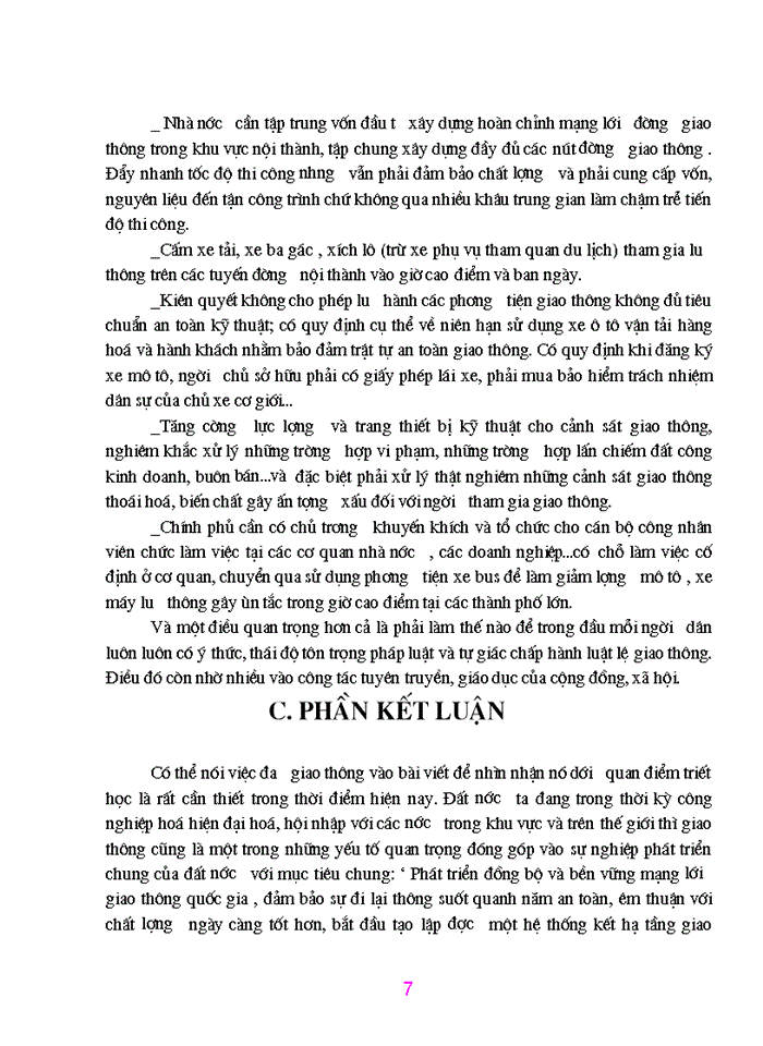 image for page Thực trạng giao thông ở các đô thị