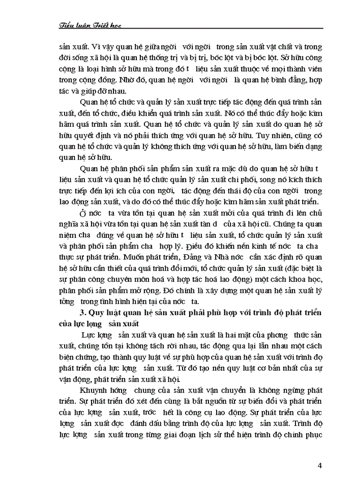 image for page Vận dụng quan điểm triết học Mác xít về quy luật Quan hệ Sản xuất phải phù hợp với trình độ Lực lượng Sản xuất để phát triển những thành tựu hạn chế trong phát triển kinh tế Xã hội của Việt Nam trong giai đoạn từ đổi mới