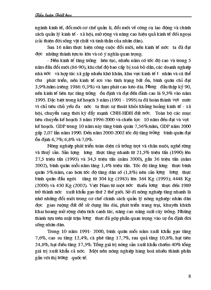 image for page Vận dụng quan điểm triết học Mác xít về quy luật Quan hệ Sản xuất phải phù hợp với trình độ Lực lượng Sản xuất để phát triển những thành tựu hạn chế trong phát triển kinh tế Xã hội của Việt Nam trong giai đoạn từ đổi mới
