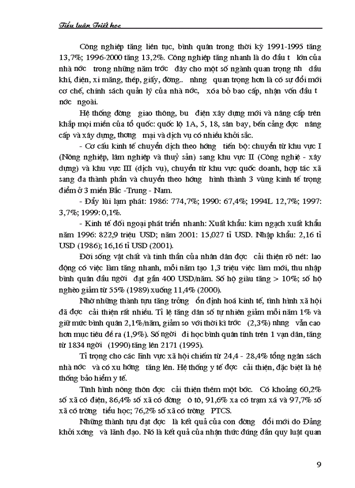 image for page Vận dụng quan điểm triết học Mác xít về quy luật Quan hệ Sản xuất phải phù hợp với trình độ Lực lượng Sản xuất để phát triển những thành tựu hạn chế trong phát triển kinh tế Xã hội của Việt Nam trong giai đoạn từ đổi mới