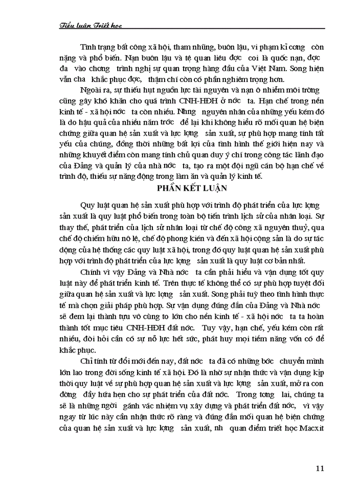 image for page Vận dụng quan điểm triết học Mác xít về quy luật Quan hệ Sản xuất phải phù hợp với trình độ Lực lượng Sản xuất để phát triển những thành tựu hạn chế trong phát triển kinh tế Xã hội của Việt Nam trong giai đoạn từ đổi mới