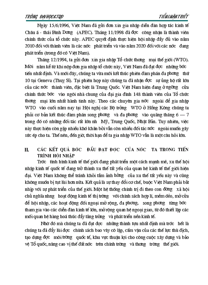 image for page Việt Nam trong xu thế hội nhập và phát triển dưới con mắt triết học