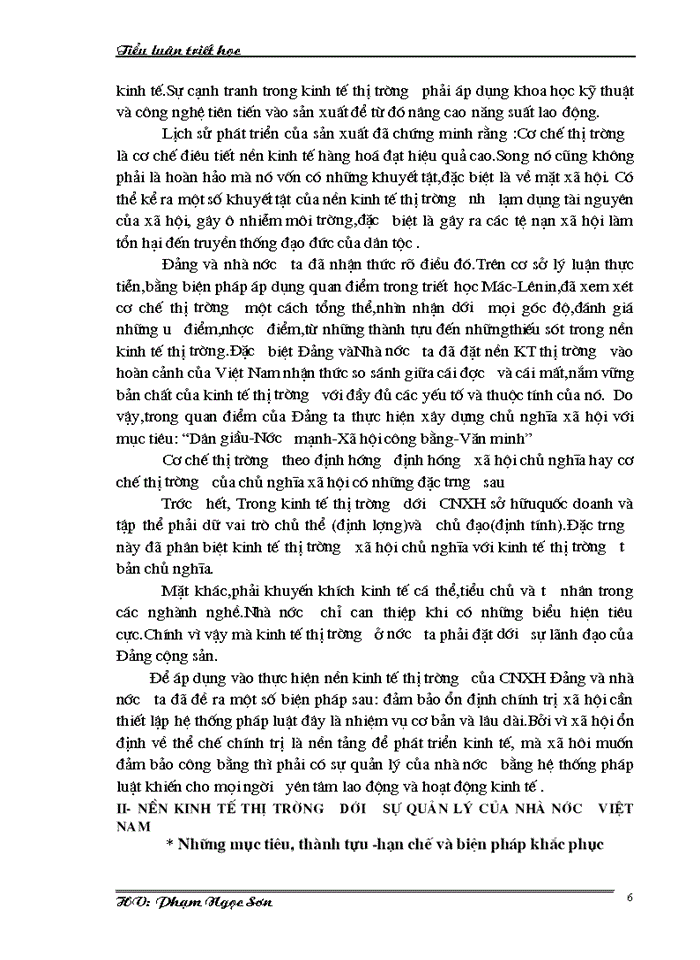 image for page Vận dụng quan điểm trong triết học Mác - Lê Nin để phân tích quá trình chuyển đổi sang nền Kinh tế Thị trường ở Việt Nam