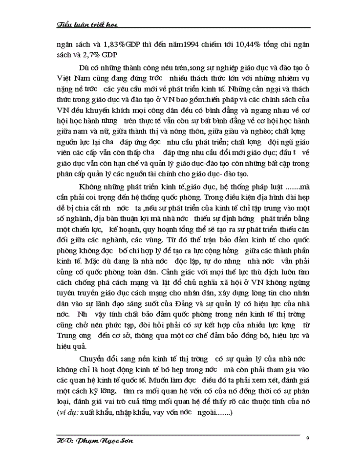 image for page Vận dụng quan điểm trong triết học Mác - Lê Nin để phân tích quá trình chuyển đổi sang nền Kinh tế Thị trường ở Việt Nam