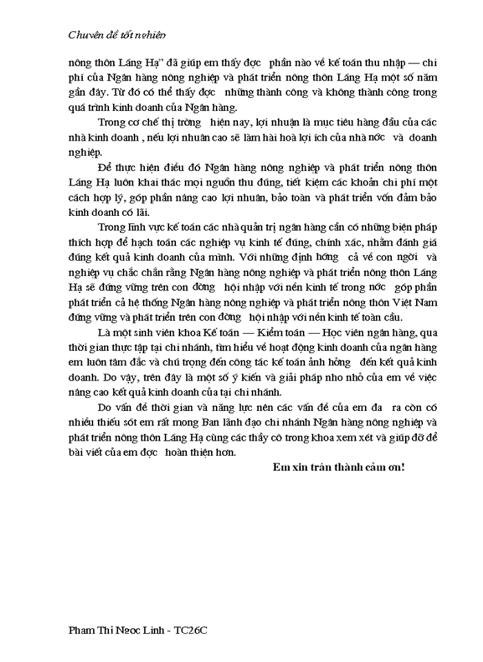 image for page Một số Giải pháp nhằm tăng thu nhập giảm chi phí và nâng cao hiệu quả Kinh doanh tại Ngân hàng Nông nghiệp và Phát triển Nông thôn Láng Hạ