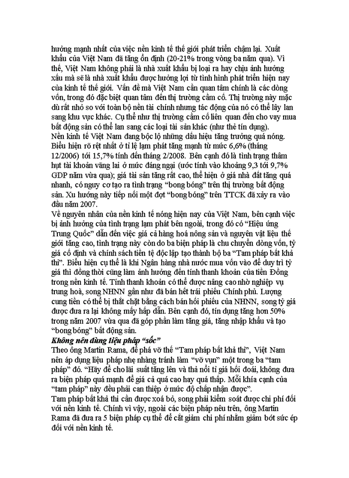 image for page Vấn đề về lạm phát giá cả nguyên nhân thực trạng và Giải pháp của nước ta hiện nay