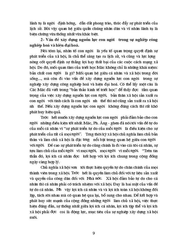 image for page Quan điểm của triết học Mác Lênin về vấn đề con người và Xây dựng nguồn lực con người trong sự nghiệp Xây dựng Công nghiệp hóa - Hiện đại hóa hoá