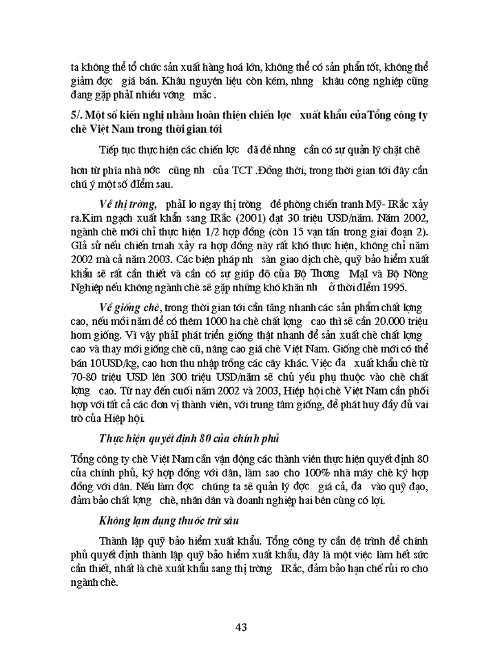 image for page Phân tích chiến lược Xuất khẩu của Tổng Công ty chè Việt Nam