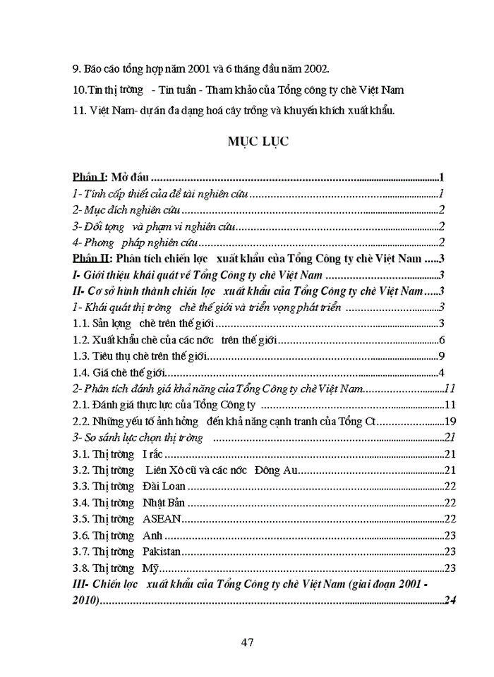 image for page Phân tích chiến lược Xuất khẩu của Tổng Công ty chè Việt Nam