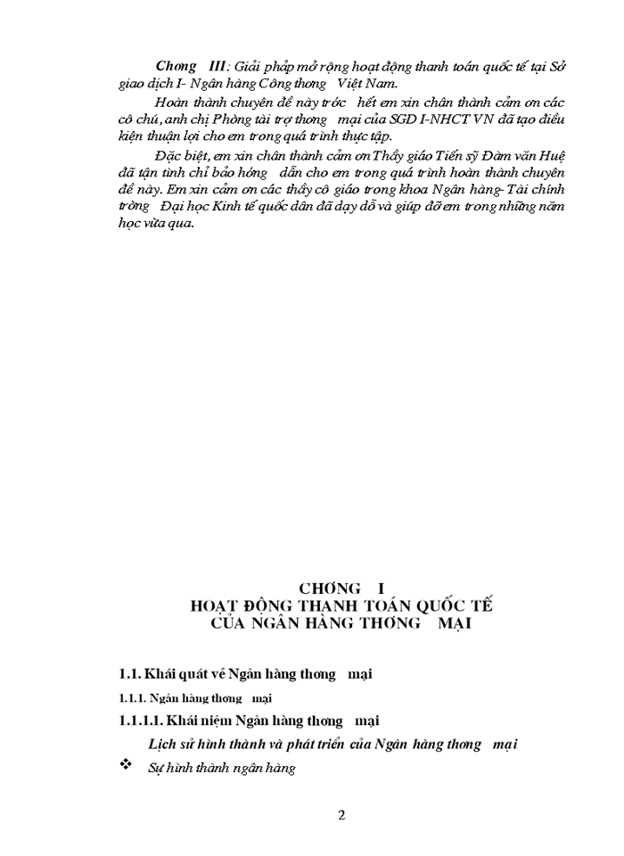 Giải pháp mở rộng hoạt động thanh toán quốc tế tại Sở giao dịch I- Ngân hàng Công thương Việt Nam