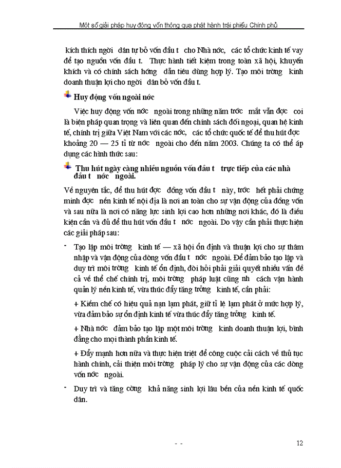 image for page Số Giải pháp huy động vốn thông qua phát hành trái phiếu Chính phủ ở KBNhà nước Hà Tây